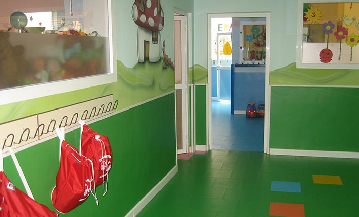 Vinyl wall covering - Kindergarten PVC flooring - Rainbow
