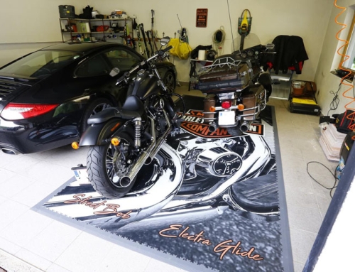 Workshops and motorcycle stores with Modulfix® tiles