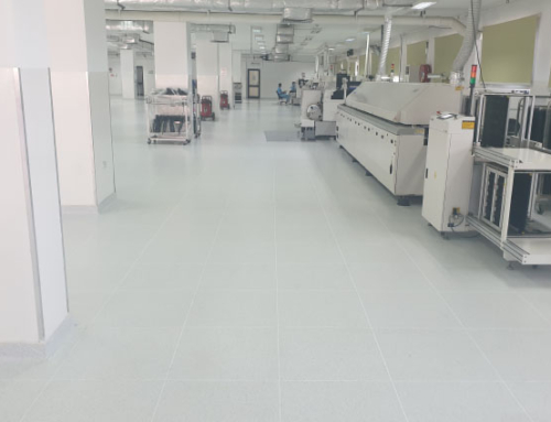 Conductive conductive flooring for electronic components factory