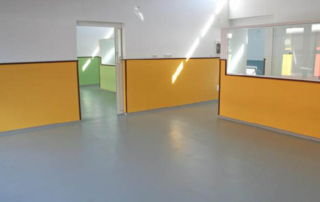 Rainbow gray vinyl floor covering for schools