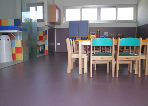 Acoustic vinyl flooring for kindergarten Acoustyl uni