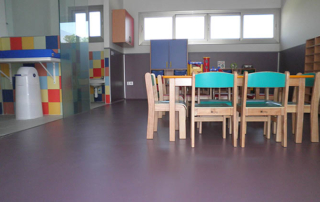 Acoustic vinyl flooring for kindergarten Acoustyl uni