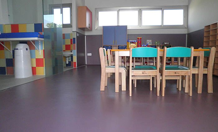 Acoustic vinyl flooring for kindergarten Acoustyl uni Acoustic vinyl flooring for kindergarten Acoustyl uni
