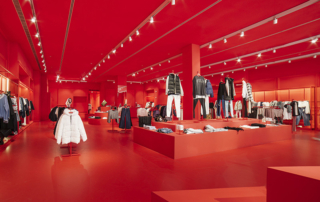 Rainbow red floor ephemeral tent