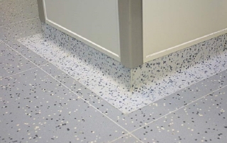 Half-round with PVC tiles
