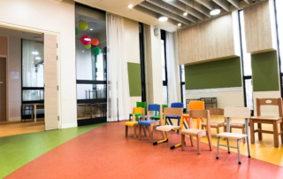 Acoustyl acoustic PVC flooring for the hall class