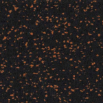 Black orange rubber flooring for gyms everroll Energy Orange