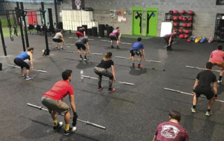 Energy crossfit class rubber floor