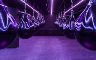 Energy rubber flooring in boxing gymnasium