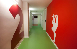 Acoustyl acoustic flooring for cheap hostels