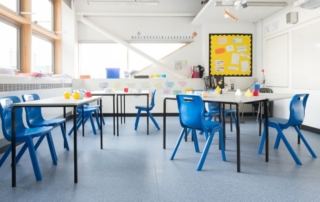 PVC school floor - Vita blue - homogeneous floors