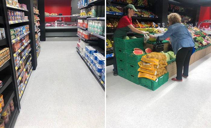 Decolock PVC resilient supermarket flooring