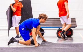 installation of protective carpeting