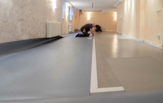 Installation of continuous pvc flooring for areas with humidity - Anhydrous floating without gluing