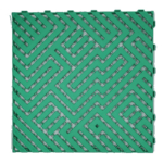 Green plastic tile for garages