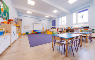 Fusion vinyl parquet flooring for nurseries