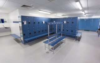 Aquasafe pvc flooring for changing rooms r11 slip resistant