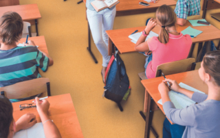 Continuous flooring for school classrooms Fusion