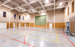 Sports floor before laying protection tiles - Easyprotec