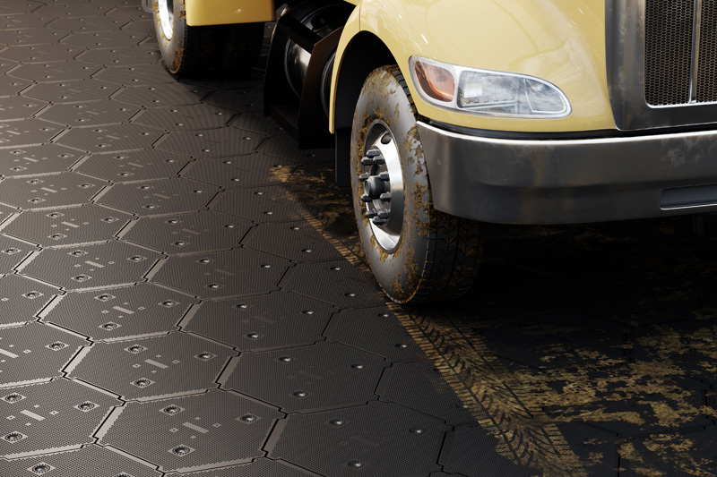 Industrial Floors – Bergo Solid for truck traffic on uneven terrain Industrial Floors - Bergo Solid for truck traffic on uneven terrain