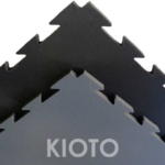 Reversible martial arts tatami mats Kioto 15 black gray