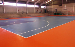 Basketball court with pvc sports flooring Sportex