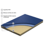 Composition of Sportex 4 Eco vinyl sports flooring