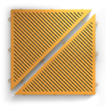 Yellow plastic terrace tile yellow Prisma yellow