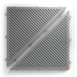 Prisma gray aluminum tile for private garages
