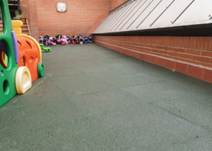 Green rubber tiles for playgrounds Supragom main
