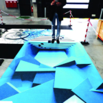 Studio Crea's own printed trade fair carpeting
