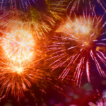 Printed carpet for Christmas parties Studio Christmas fireworks