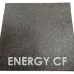 Energy CF 40 sports floor tile for dumbbells with speckles