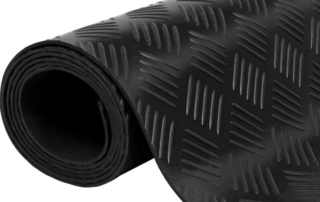 Supracheck black rubber floor grating rolls