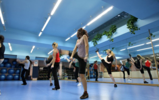 Cushioning sports floor fitness room