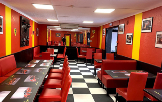 Modulfix white black pvc restaurant floor