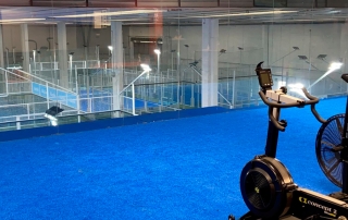 blue artificial turf for gymnasium Supratrail 15 Intense
