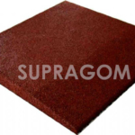 Ramp for exterior rubber tiles