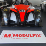 Modulfix screen-printed floor for car repair shops