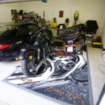 Motorcycle floor with Modulfix print
