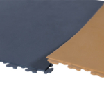 Jointless pvc garage tile joint Modulfix x7 terra