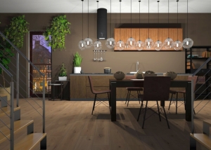 Rigid PVC slats, Galaxy Wood SPC 55 for homes, hotels, cafeterias, residences, etc.