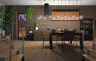 Rigid PVC slats, Galaxy Wood SPC 55 for homes, hotels, cafeterias, residences, etc.