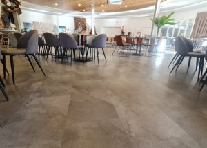 SPC rigid vinyl tile, gray marble type Galaxy Stone SPC 55