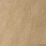 SPC rigid vinyl tile for use in stores, restaurants, hotels, offices, acoustic insulation. Beige marble color.