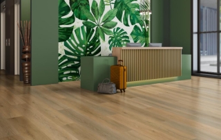 acoustic and resistant flooring for hotels, restaurants, cafeterias, homes, SPC rigid vinyl, Galaxy Wood SPC 55