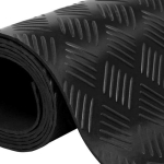 Supracheck black rubber floor grating rolls