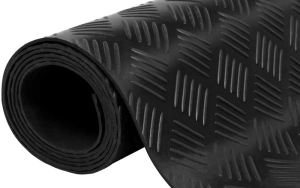 Supracheck black rubber floor grating rolls