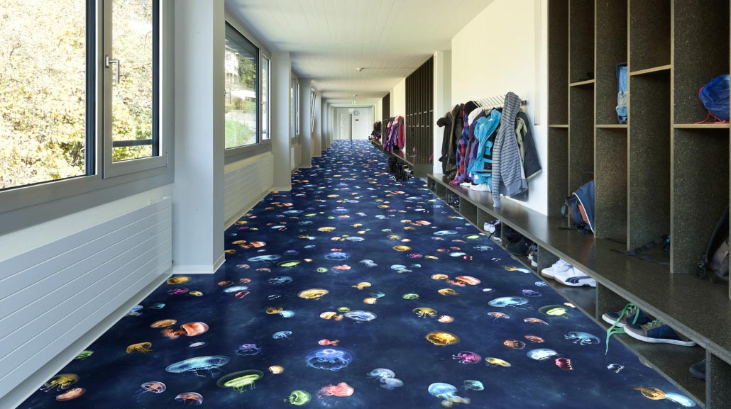 Custom screen printed vinyl flooring – Fantasy