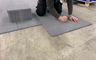 Detachable Pickleball track installation